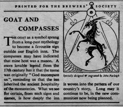 Goat and Compasses news cutting